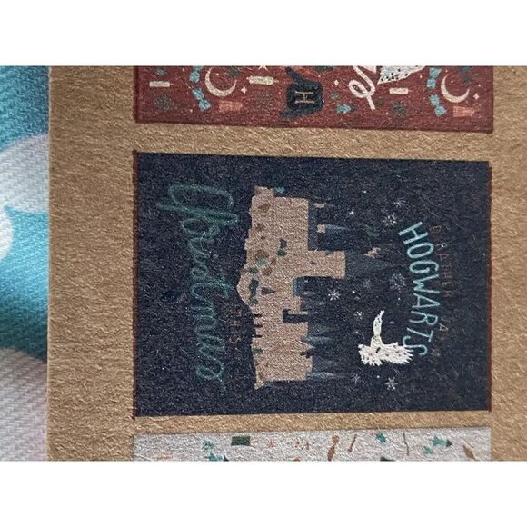 Set Of 3 Harry Potter Hogwarts Joyeux Noel Tea Towels Christmas Universal Studio - Picture 7 of 11